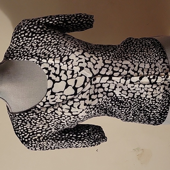 JONES New York NY Collection Black & White Cardigan Twin Sweater Set, Size PS - Picture 1 of 10